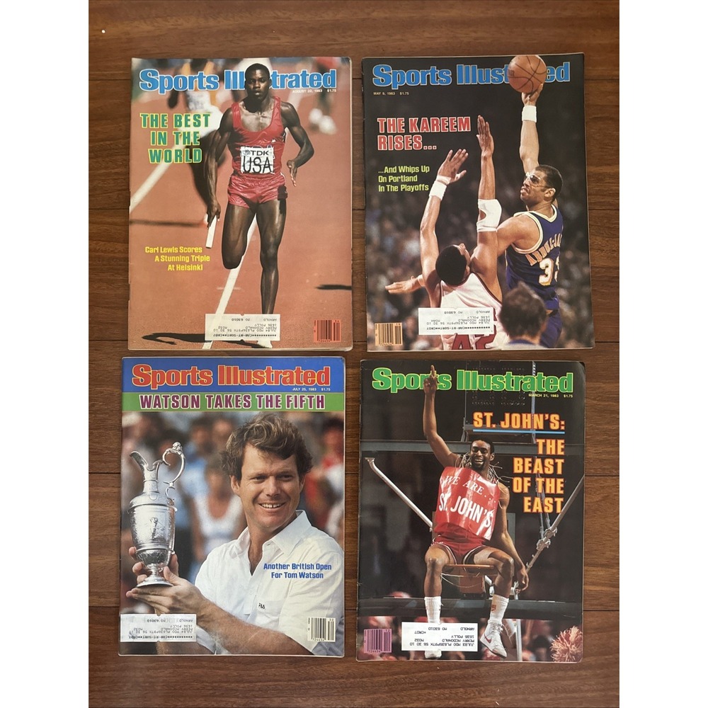 Sports Illustrated Magazine 1983-84 Kareem - Watson - St John's - Carl Lewis